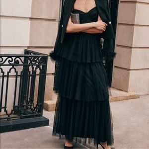 Black Tiered Formal Dress